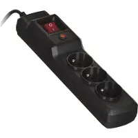 ActiveJet combo 3GN 1,5 M zwarte voedingstrook met snoer.