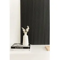 Maestro Latt Wave Wandpaneel - Matte Black - 277x21,3cm - 14mm - 3 Stuks