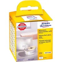 Avery Zweckform AVERY Adresetiket op rol AS0722400 AS0722400 Permanent klevend 36 x 89 mm 2 Rollen à 260 Etiketten