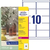 Avery Zweckform L7783-25 crystal clear etiketten 96 x 50,8 mm (250 etiketten)