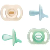 Tommee tippee Ultra-light StayPut Dag et Nacht fopspenen - 0-6 maanden - set van 4 - glow in the dark fopspeen uit één stuk