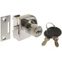 Online Deurbeslagshop Slot X-918 voor glazen deuren inclusief 2 sleutels chroom