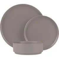 Berlinger Haus BH10006, geschikt voor 6 personen, van steengoed, grijsbruin, rond, modern design, 26,5 cm