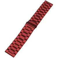 König Design Vervangingsarmband voor Huawei Watch GT 3 42 mm, roestvrijstalen band met lus, kleur: rood