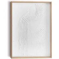Reinders - Curves - Reliëf Art Schilderij - 40 x 30 cm Wit