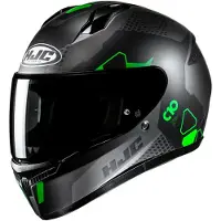 HJC C10 Aspa Zwart Grijs Groen Integraalhelm Maat S