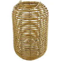 Countryfield Windlicht Hoog M Naturel H33cm Kunststof Bruin bruin Hout Lantaarn