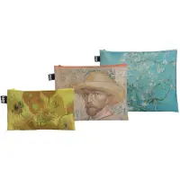 LOQI Zip Pockets - Sunflowers, Self-Portrait with Straw Hat, Almond Blossom gerecycled