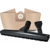 DParts 10x stofzuigerzakken geschikt voor Karcher WD3 en MV3 series + 1x parketborstel + 1x plumeau