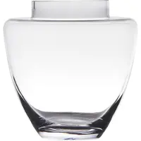 Bellatio Transparante luxe stijlvolle vaas/vazen van glas 19 x 19 cm -