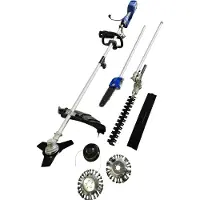 Borg 1200 watt Elektrische 5 in 1 multitool - Telescoop Heggenschaar - Bosmaaier - Trimmer - incl. Onkruidborstel - Telescoop kettingzaag