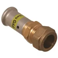 Henco pers gas koppeling knel messing 22x20mm