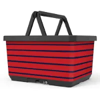 The Basky Company Fietsmand Rood-Blauw