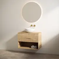 Best design Badmeubelset Rigatti 60 cm Halifax + Halifax Blad