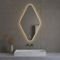Best design Ruit spiegel incl. Verwarming en led verlichting wieber 100x50 cm