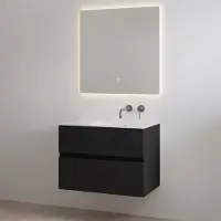 Best design Badmeubelset zonder kraangat splash 80 cm mat zwart