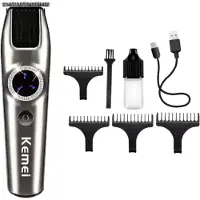 Kemei Professionele Tondeuse - Draadloze Tondeuse - Tondeuse Mannen - Tondeuse hoofdhaar - Haartrimmer - Grijs - Tondeuses - Trimmer Mannen