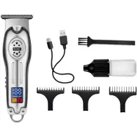 Kemei Professionele Tondeuse - Draadloze Tondeuse - Tondeuse Mannen - Tondeuse hoofdhaar - Haartrimmer - Zilver - Tondeuses - Trimmer Mannen