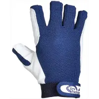 Dry Fashion - zeilhandschoenen leer - waterbestendig - korte vinger - short finger - Maat XXS