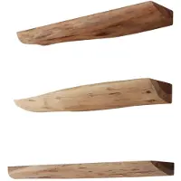 Molecule Wandschap Edge 60 cm set/3 Massief Acacia Naturel