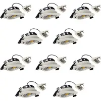 Ks Verlichting 10x inbouwspot - Liv plafondspot - dimbaar - wit - kantelbaar