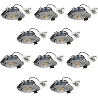 Ks Verlichting 10x inbouwspot - Liv plafondspot - dimbaar - brushed - kantelbaar