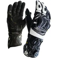 MUGENRACE Cowy Zwart Witte Handschoenen Maat L