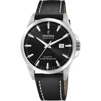 Festina Kwartshorloge Swiss Made Collection Horloge, herenhorloge, dameshorloge, Swiss Made, leren band, datum