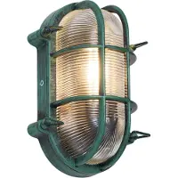 QAZQA Buiten wandlamp groen ovaal IP44 - Noutica