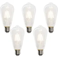 LUEDD Set van 5 slimme E27 LED lampen ST64 4.5W 470 lm 1800-4000K