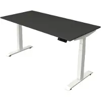 Kerkmann Move4 Elektrisch hoogteverstelbaar Zit-sta-bureau Antraciet T-voet 1800 (B) x 800 (D) x 1290 (H) mm Hout, Metaal
