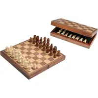 Philos magnetisch schaakspel reisformaat veld 20 mm bruin multicolor.
