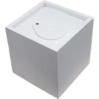 Creativ Company Houten spaarpot vierkant - Wit - L 8,7 CM x B 8,5 CM x H 8,6 CM