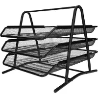 QUVIO Bureau organizer - 3 laags - Metaal