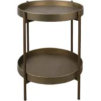 Clayre & Eef Bijzettafel Ø 52x60 cm metaal rond