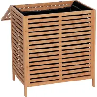 4Goodz Bamboe wasmand 90 liter met waszak en deksel -