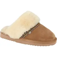 Warmbat Pantoffel Women Flurry Suede Tape Cognac-Schoenmaat 39