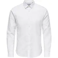 Only & Sons Overhemd 'ONSCaiden' wit gemêleerd