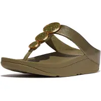 FitFlop halo bead circle metallic Teenslippers | Maat 37 Dames Groen