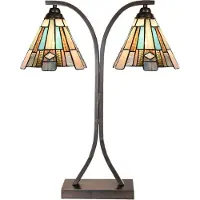 LumiLamp Tiffany tafellamp 48x19x57 cm glas kunststof