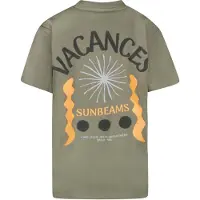 Cars T-shirt olijfgroen Jongens Katoen Ronde hals Backprint - maat 128
