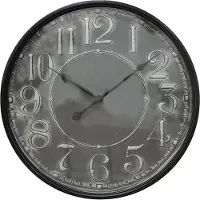 Clayre & Eef Wandklok Ø 60 cm ijzer rond muurklok