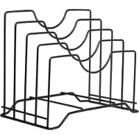 QUVIO Tijdschriftenrek - 16 x 26 x 22 cm - Staal