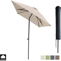 Kopu leon parasol rechthoek 150x250 cm balkonparasol met hoes creme