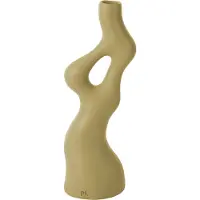 Present Time Vaas Organic Swirls | kunststof beige 12.5x10.5x33 cm vazen | NADUVI