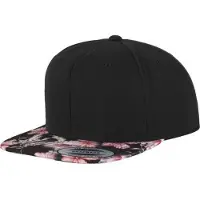 Flexfit Klassieke Pro-stijl bloemen Snapback Cap (Zwart/Rood)