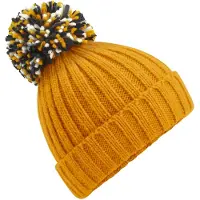 Beechfield Unisex Hygge muts voor volwassenen (Mosterd Geel)