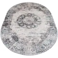 Veer Carpets Vloerkleed viola antraciet ovaal 200 x 290 cm