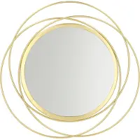 QUVIO Spiegel - 35,5 cm - Rond - Goud