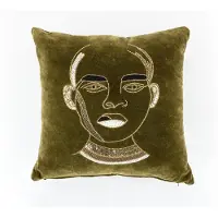By-Boo Sierkussen Dax Green 50 x 50 cm
